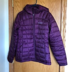 Columbia therma coil puffer hooded coat